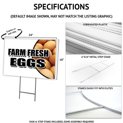 Fresh Brewed Coffee Yard Sign & Stake outdoor plastic coroplast window