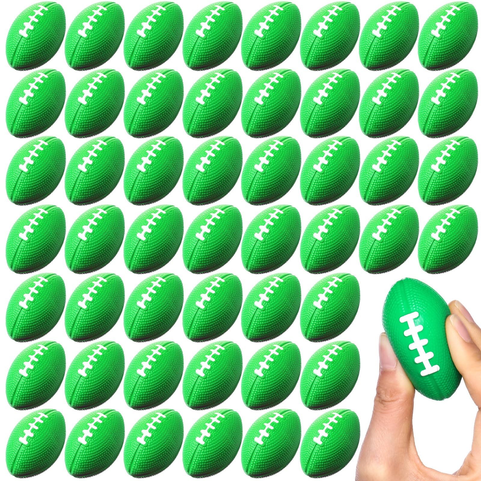 Blulu 50-Pack Mini 2.17" Foam Footballs Party Favors Sports Stress Balls Bulk