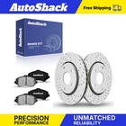 Front Drilled Slotted Brake Rotors Ceramic Pads for Dodge Grand Caravan V6