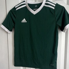 adidas Climalite Soccer Jersey Green Short Sleeve Youth Size S