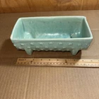 MCM Nelson McCoy Hobnail Pottery Fernery Planter Pastel Teal 8.5" Long