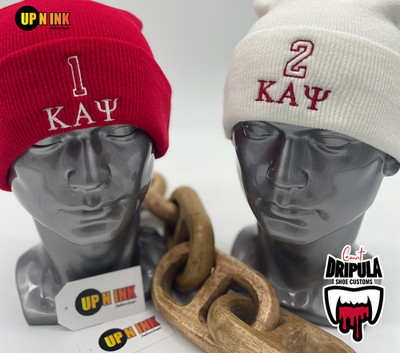 Kappa Alpha Psi Embroidered Knit Beanie Line Numbers Crossing Gift