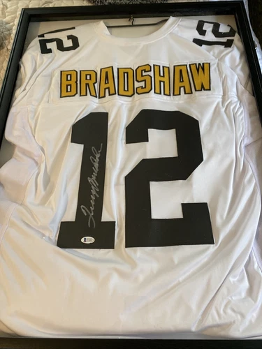 Terry Bradshaw Autographed Custom White Football Jersey - BAS COA