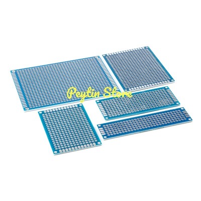 10) 2x8 3x7 4x6 5x7 7x9cm Double Side PCB Circuit Board Blue 1.6mm Thickness