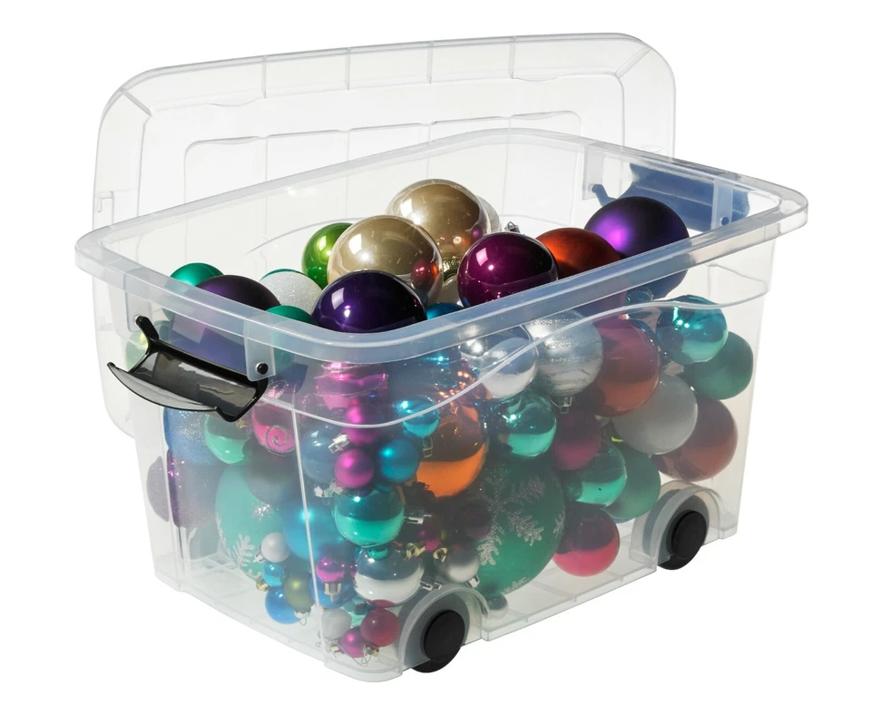 5 Stück Aufbewahrungsboxen mit Deckel aus Kunststoff mit Räder 20 Ltr. - Bild 2 von 4