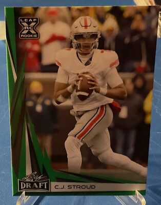 2023 Leaf Draft V2 Green CJ Stroud #B2-8 Rookie RC