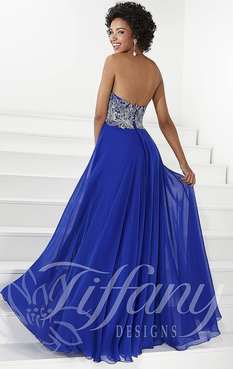 NEW Tiffany Women's Sweetheart Royal Blue Prom/Bridesmaid/Formal Gown, Sz 2  | eBay