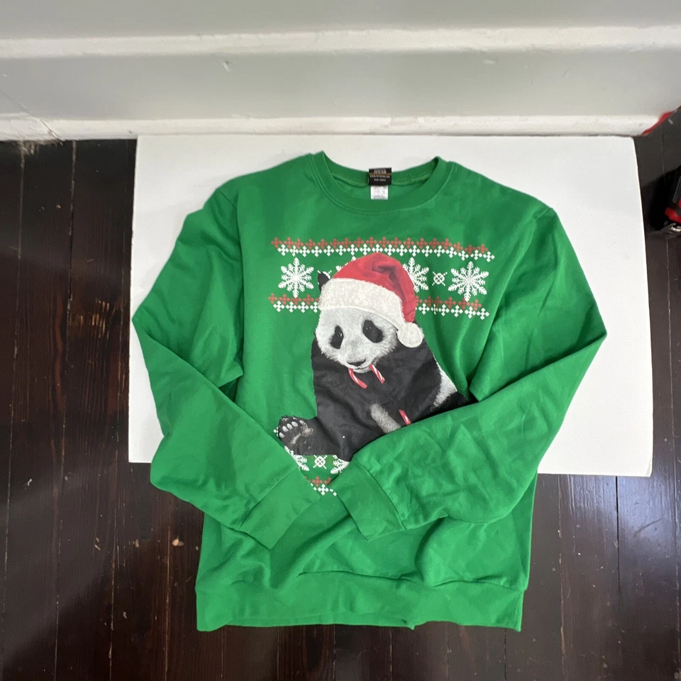 Sudadera Navidad Grande Fea Navidad Sudadera Panda. Excelente! Foto 4 de 4