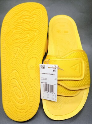 Adidas Pharrell x Chancletas Hu Slides Bold Gold Sz 10 Men NIB Adidas Pharrell x Chancletas Hu Slides Sz 10 Mens Bold Gold  main image 3