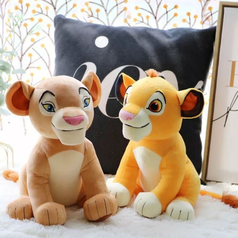 Peluches Le Roi Lion Simba et Nala lot 2 doudou enfant lion King 30 cm souple