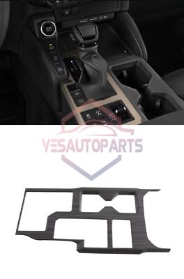 Peach Wood Gear Shift Panel Cover Trim For 2024 Toyota Land Cruiser Accessories