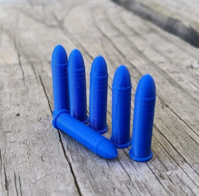 .22 LR Snap Caps / Dummy Rounds / Dry Fire Training - 10 Pack, Blue