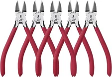 P6 Wire Flush Cutters (Pack of 5), 6-inch Ultra Sharp and Powerful Side Cutter C