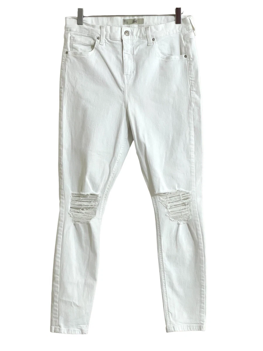 White ripped jeans topshop cheap
