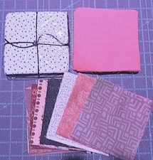 Three New Charm (5" Squares) Packs - Machine Cut, Different Prints and Patterns