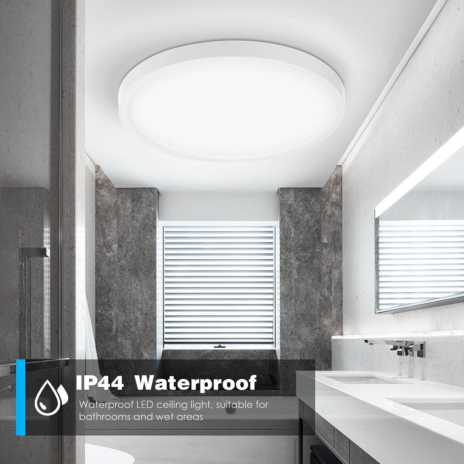 LED Ceiling Lights Round Panel Down Light Bathroom Kitchen Living Room Wall Lamp - Picture 8 of 12