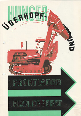 Brochure GDR Hunger Fahrzeugwerke Frankenberg Hunger Overhead Front Loader