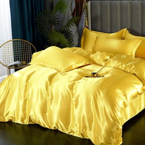 Mulberry Silk Bedding Set Duvet Cover Bed Sheet Pillowcase King Queen Full Twin - Picture 17 of 41