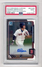 ANDREW BENINTENDI 2015 BOWMAN CHROME DRAFT AUTO ROOKIE RC RED SOX PSA 9 MINT