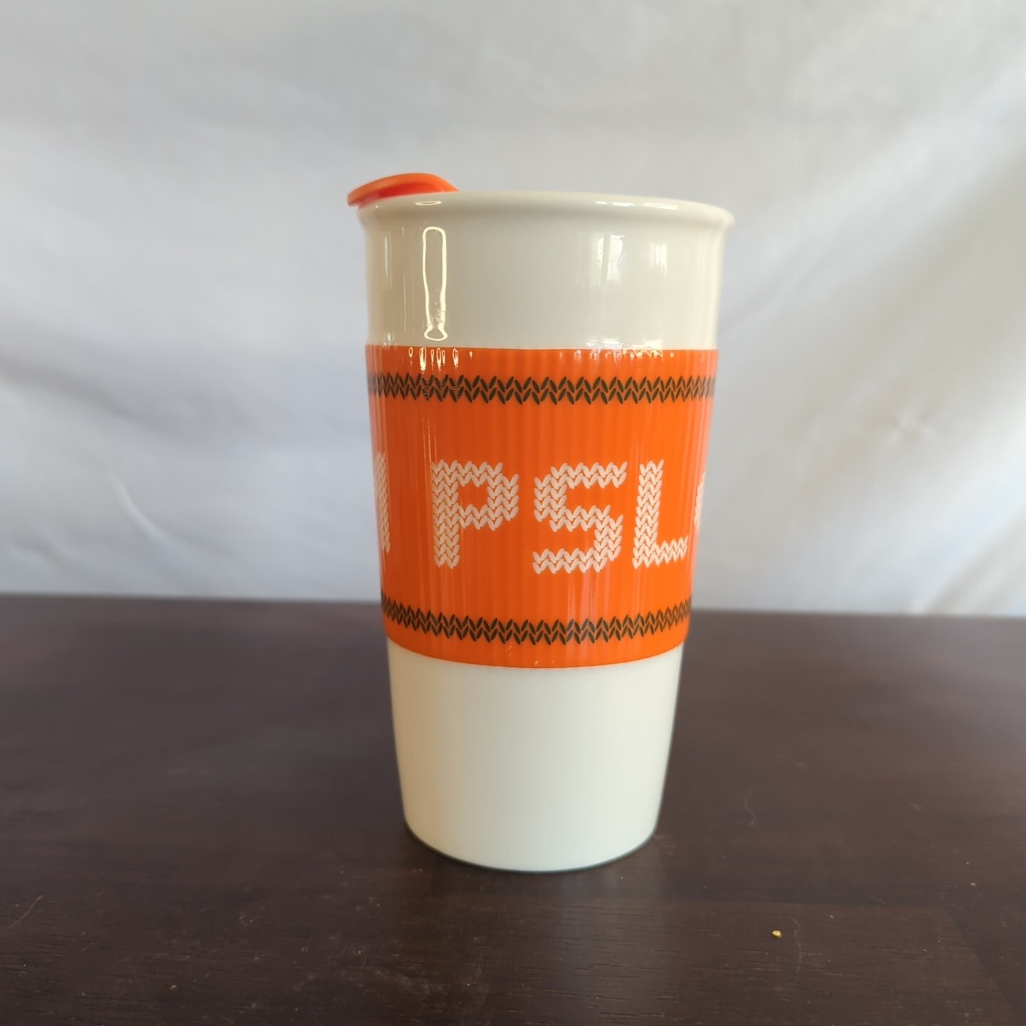 Starbucks Pumpkin Spice Latte Mug  Team PSL  Ceramic Travel Tumbler Cup 10 oz