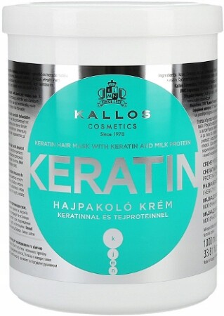 Kallos Keratin Mask Conditioner mit Keratin und Proteinen 1000ml Trockenes Haar
