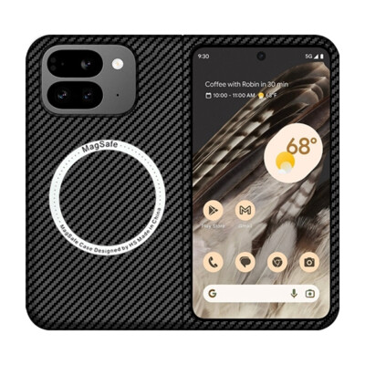 For Google Pixel 9 Pro Fold Carbon Fiber Pattern Slim Hard PC Magnetic Case