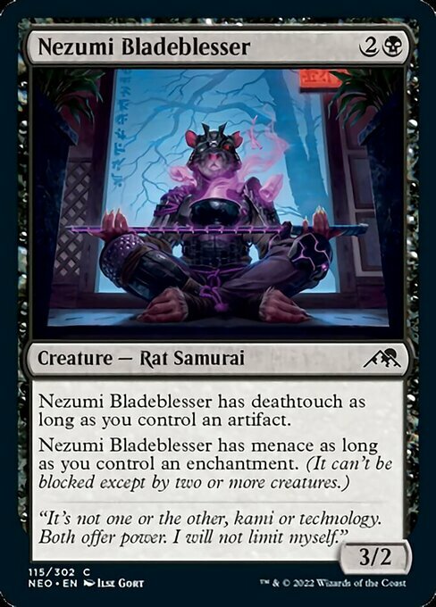 NEZUMI BLADEBLESSER x4 mtg NM-M Kamigawa Neon Dynasty 4