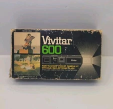 Vintage Vivitar 600 Point'N Shoot Pocket Camera Kit - Tested Working