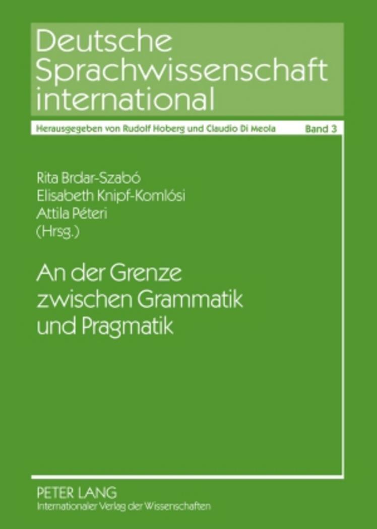 Thumbnail - An Der Grenze Zwischen Grammatik Und Pragmatik Rita Brdar-szabó (u.