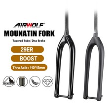 AIRWOLF Carbon MTB Rigid Fork 29er Boost 15*110mm Disc Brake Tapered Mountain