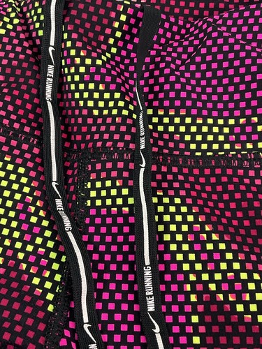 NIKE Dri-Fit Pinks, Black, Neon Yellow Fitness Pants. Inseam: 28”. Sz Sm. NEW. - Picture 4 of 7