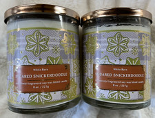 2 Bath Body Works Sugared Snickerdoodle Single Wick Scented Candle 8 oz each