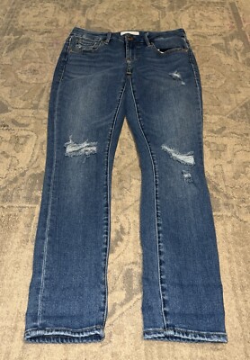 Dear John Joyrich Skinny Ankle  Jeans Women's Size 27 Blue (Can Roll Up To Crop)