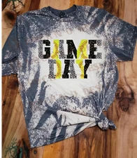Custom Unisex T-shirt "GAME DAY - SOFTBALL" Leopard Design