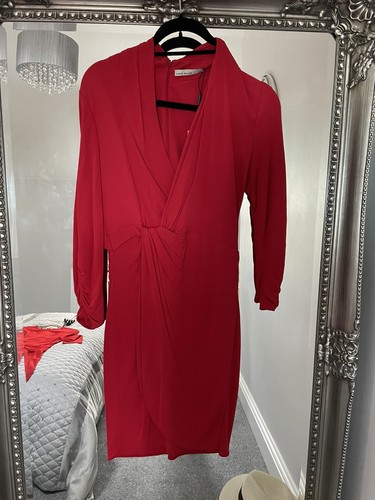 Buy BNWT Karen Millen Red Drape Front 