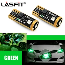 Lasfit 2x T10 168 194 2825 LED Dome Light Bulbs for Honda Civic 2013-2021 Green