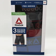 Reebok Mens Pro Series Boxer Briefs-2XL-3-Pack-Buy 2, Get 1 Free With Free Shipi