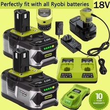 For RYOBI P108 18V One Plus High Capacity Lithium-Ion Battery /charger 6.0/8.0Ah