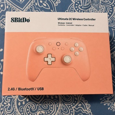 NEW 8BitDo Ultimate 2C Wireless Controller Hall Effect 2.4G BT PC Android Peach