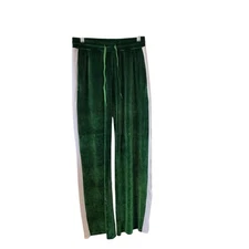 Ivy Storehouse Womens Velvet Velour Track Pants Size Medium Kelly Green 