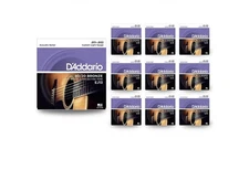 D'Addario EJ13 80/20 Bronze Custom Light Acoustic Guitar Strings 10 Pack