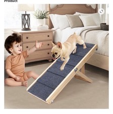 Dog Ramp for Bed,Small Dog Ramps for Couch Foldable Dog Car Ramp Wooden Portable