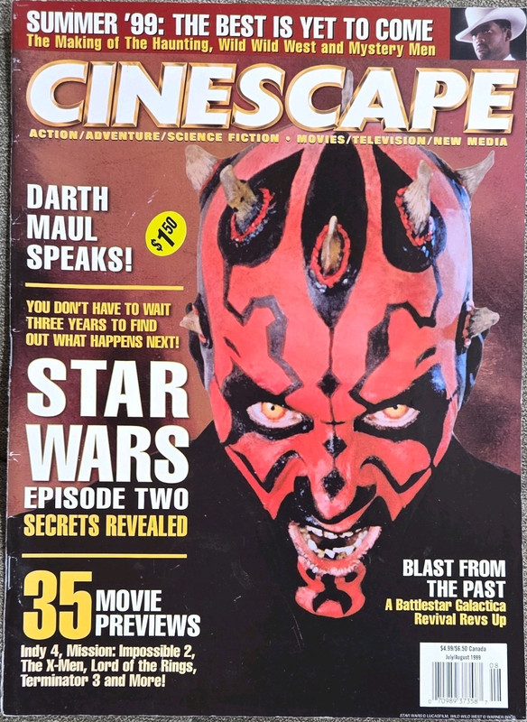 Cinescape Issue 08 July/August 1999 Illustrated Star Wars Episode Two Darth Maul