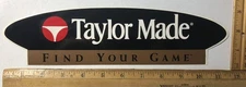 Vintage 1990s Taylor Made Find Your Game Logo Decal Bumper Sticker Golf Clubs