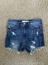 KanCan size 26 cutoff denim blue jean DESTROYED shorts