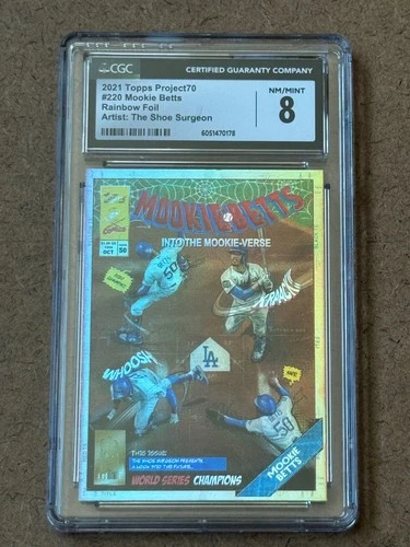 2021 Topps Project 70 Card #220 Mookie Betts RAINBOW FOIL #/70 Shoe Surgeon CGC
