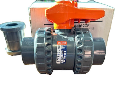 IPEX 353005 1'' VXE True Union Ball Valve, PVC, EPDM, Socket x Thread, Xirtec-140