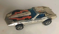 Hot Wheels Super Streeters Chrome Silver Corvette Stingray 1975 Hot Wheels Super Streeters Chrome Silver Corvette Stingray 1975
