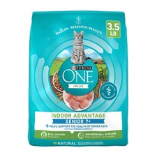 Purina ONE Senior High Protein Indoor Advantage Dry Cat Food 3.5 lb