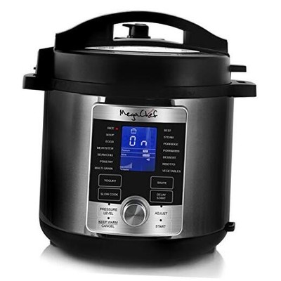 6 Quart Stainless Steel Electric Digital Pressure Cooker with Lid 